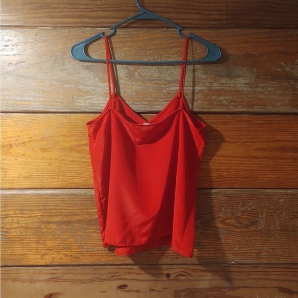 VINTAGE SAKS FIFTH AVENUE RED V NECK TANK - Picture 2 of 3